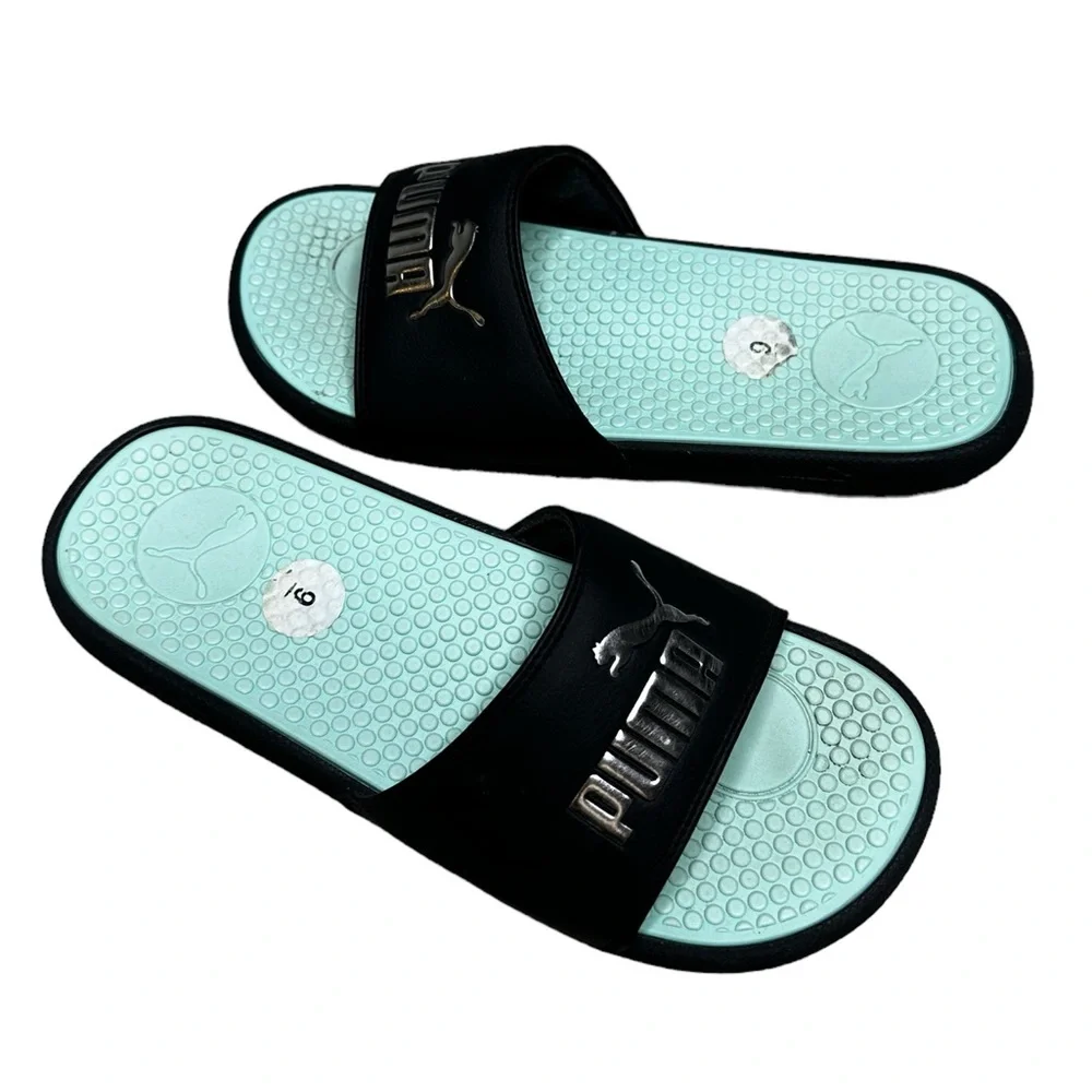 Puma Open Toe Sandals Black Size 9 - Picture 6 of 7
